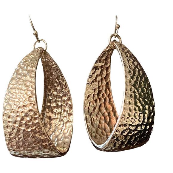 NWT Jules B Gold Tone Drop Dangle Earring’s - Picture 2 of 3